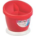 Nayasa Jerry Plastic Cutlery Stand, Red