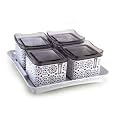 Nayasa Plastic Container - 540 ml, Pack Of 4, Grey