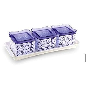 nayasa plastic dry fruit container - 540 ml 6 pieces orange