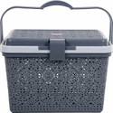 NAYASA Plastic Flower Picnic Basket with lid