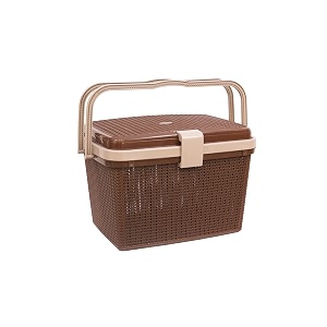 nayasa rope picnic basket  ideal for carrying food ideal fro carryig pet  strong sturdy and long lasting toy amp baby cloth storage shopping basket dark brown