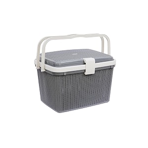 nayasa rope picnic basket  ideal for carrying food ideal fro carryig pet  strong sturdy and long lasting toy amp baby cloth storage shopping basket grey