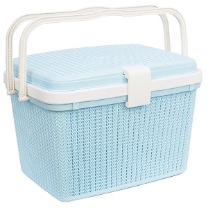 nayasa rope picnic basket  ideal for carrying food ideal fro carryig pet  strong sturdy and long lasting toy amp baby cloth storage shopping basket blue