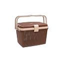 Nayasa Rope Picnic Basket | Ideal for Carrying Food, Ideal fro Carryig Pet | Strong Sturdy and Long Lasting| Toy &amp; Baby Cloth Storage| Shopping Basket (Dark Brown)