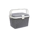 Nayasa Rope Picnic Basket | Ideal for Carrying Food, Ideal fro Carryig Pet | Strong Sturdy and Long Lasting| Toy &amp; Baby Cloth Storage| Shopping Basket (Grey)