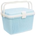 Nayasa Rope Picnic Basket | Ideal for Carrying Food, Ideal fro Carryig Pet | Strong Sturdy and Long Lasting| Toy &amp; Baby Cloth Storage| Shopping Basket (Blue)