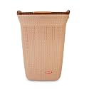 Nayasa Rope 44 Liters Plastic Laundry Basket for Clothes with Lid | Laundry Bag for Clothes | Laundry Basket Plastic | Clothes Basket | Multipurpose Basket for Storage | Light Brown