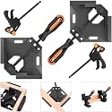 NAYE Corner Clamp,Right Angle Clamp 90 Degree Positioning Square Holder,Woodworking Carpenter Tool Set with 4" Bar Clamps for Face Frame,Boxes,Door,Cabinet