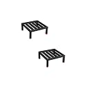 NAYRA Square Plants Stand Set of 2 Stands| Black Iron Stand For Heavy Gamla and Planter |Stand for Home Garden and Balcony(Set-2)