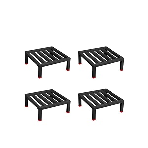 nayra square plants stand set of 4 stands black iron stand for heavy gamla and planter stand for home garden and balconyset-4