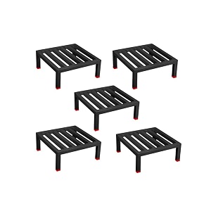 nayra square plants stand set of 5 stands black iron stand for heavy gamla and planter stand for home garden and balconyset-5
