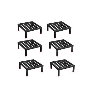 nayra square plants stand set of 6 stands black iron stand for heavy gamla and planter stand for home garden and balconyset-6