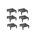 NAYRA Square Plants Stand Set of 6 Stands| Black Iron Stand For Heavy Gamla and Planter |Stand for Home Garden and Balcony(Set-6)