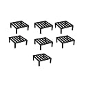 NAYRA Square Plants Stand Set of 7 Stands| Black Iron Stand For Heavy Gamla and Planter |Stand for Home Garden and Balcony(Set-7)