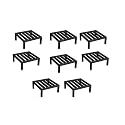 NAYRA Square Plants Stand Set of 8 Stands| Black Iron Stand For Heavy Gamla and Planter |Stand for Home Garden and Balcony(Set-8)