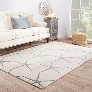 handmade geometrical pattern woollen rugs 1 inch thick pile 8x8 feet round t color multi