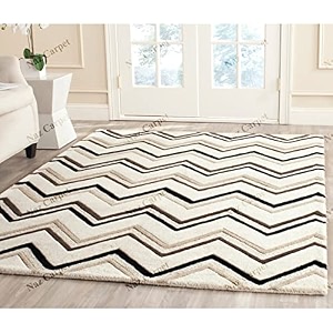 new handmade bhutan kargil pattern classical woollen rugs 1 inch thick pile 5x8 feet color multi