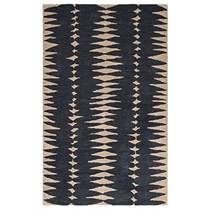 handmade geometrical pattern woollen rugs 1 inch thick pile 8x8 feet square color multi