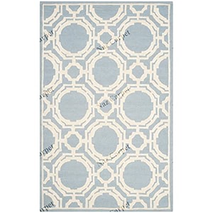 handmade geometrical pattern woollen rugs 1 inch thick pile4x6 feet color multi