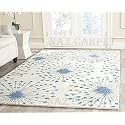 Handmade Geometrical Pattern Woollen Rugs 1 inch Thick Pile (6x6 Feet Square) Color Multi