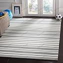 Handmade Geometrical Pattern Woollen Rugs 1 inch Thick Pile (5x5 Feet Round) Color Multi