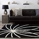 Handmade Geometrical Pattern Woollen Rugs 1 inch Thick Pile (6x9 Feet) Color Multi
