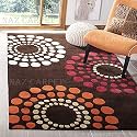 Handmade Geometrical Pattern Woollen Rugs 1 inch Thick Pile (7x7 Feet Square) Color Multi