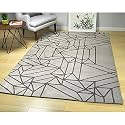 Handmade Geometrical Pattern Woollen Rugs 1 inch Thick Pile (5x5 Feet Round) Color Multi