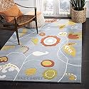 Handmade Geometrical Pattern Woollen Rugs 1 inch Thick Pile (6x8 Feet) Color Multi