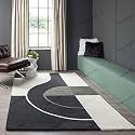 Handmade Geometrical Pattern Woollen Rugs 1 inch Thick Pile (6x9 Feet) Color Multi