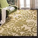 Handmade Geometrical Pattern Woollen Rugs 1 inch Thick Pile (8x8 Feet Square) Color Multi