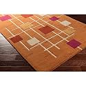 Handmade Geometrical Pattern Woollen Rugs 1 inch Thick Pile(4x6 Feet) Color Multi
