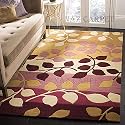 Handmade Geometrical Pattern Woollen Rugs 1 inch Thick Pile (6x8 Feet) Color Multi