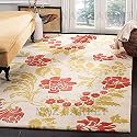 Handmade Geometrical Pattern Woollen Rugs 1 inch Thick Pile (8x8 Feet Round) t Color Multi