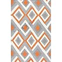 Handmade Geometrical Pattern Woollen Rugs 1 inch Thick Pile (6x9 Feet) Color Multi