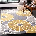Handmade Geometrical Pattern Woollen Rugs 1 inch Thick Pile (8x11 Feet) Color Multi