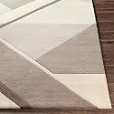 Handmade Geometrical Pattern Woollen Rugs 1 inch Thick Pile (7x7 Feet Square) Color Multi