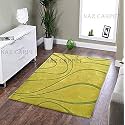 Handmade Geometrical Pattern Woollen Rugs 1 inch Thick Pile (7x10 Feet) Color Multi
