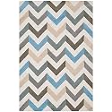 Handmade Geometrical Pattern Woollen Rugs 1 inch Thick Pile (5x5 Feet Square) Color Multi