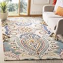 Handmade Geometrical Pattern Woollen Rugs 1 inch Thick Pile (3x6 Feet) Color Multi