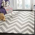 Handmade Geometrical Pattern Woollen Rugs 1 inch Thick Pile (9x12 Feet) Color Multi