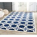 Handmade Geometrical Pattern Woollen Rugs 1 inch Thick Pile (5x5 Feet Square) Color Multi