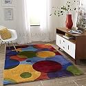 Handmade Geometrical Pattern Woollen Rugs 1 inch Thick Pile (12 X 18 Feet) Color Multi