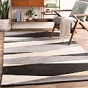 Handmade Geometrical Pattern Woollen Rugs 1 inch Thick Pile (8x8 Feet Round) t Color Multi