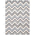 Handmade Geometrical Pattern Woollen Rugs 1 inch Thick Pile (7x7 Feet Round) Color Multi