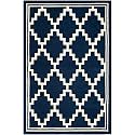 Handmade Geometrical Pattern Woollen Rugs 1 inch Thick Pile (5x5 Feet Round) Color Multi