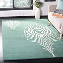 Handmade Geometrical Pattern Woollen Rugs 1 inch Thick Pile(4x6 Feet) Color Multi