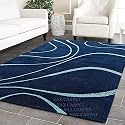 Handmade Geometrical Pattern Woollen Rugs 1 inch Thick Pile (9x12 Feet) Color Multi
