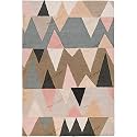 Handmade Geometrical Pattern Woollen Rugs 1 inch Thick Pile(4x6 Feet) Color Multi
