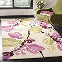 Handmade Geometrical Pattern Woollen Rugs 1 inch Thick Pile (8x8 Feet Round) t Color Multi